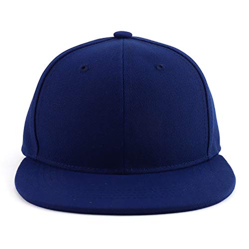 Trendy Apparel Shop Infant to Youth Plain Structured Flatbill Snapback Cap