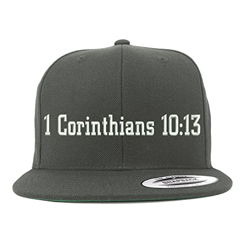 Trendy Apparel Shop 1 Corinthians 10:13 Embroidered Flatbill Snapback
