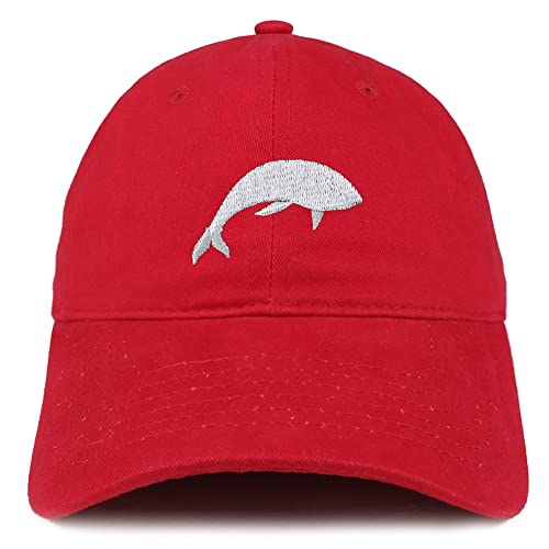 Trendy Apparel Shop Humpback Whale Embroidered Low Profile Soft Cotton Baseball Cap