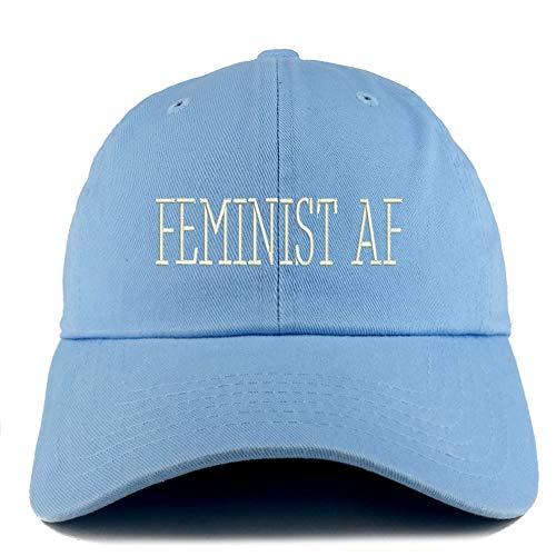 Trendy Apparel Shop Feminist AF Embroidered Low Profile Soft Cotton Dad Hat Cap