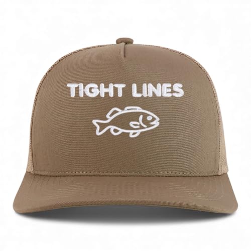 Trendy Apparel Shop Tight Lines Embroidered 5 Panel Snapback Trucker Cap