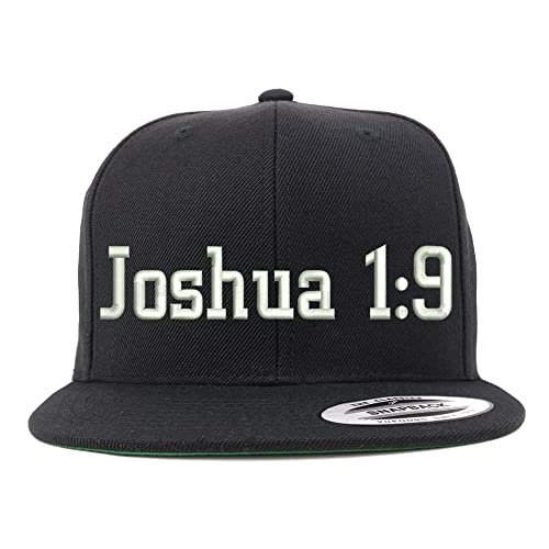 Trendy Apparel Shop Joshua 1:9 Embroidered Flatbill Snapback