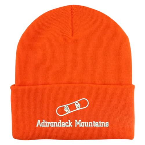 Trendy Apparel Shop Adirondack Mountains Snowboard Logo Embroidered Long Cuff Beanie