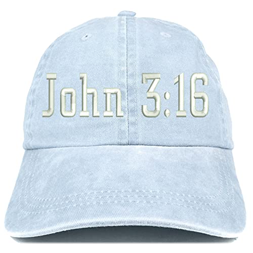 Trendy Apparel Shop John 3:16 Washed Pigment Dyed Baseball Cap