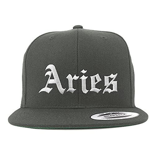 Trendy Apparel Shop Aries Old English Embroidered Flatbill Snapback