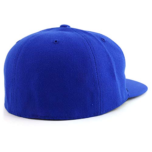 Trendy Apparel Shop Big Size Oversized Flat Bill Baseball Fitted Cap