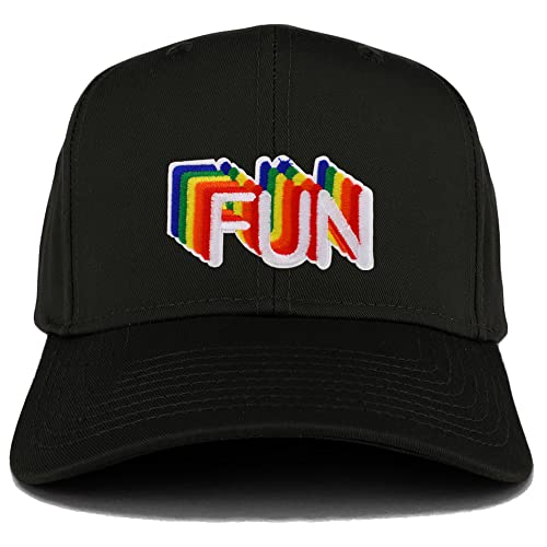 Trendy Apparel Shop LGBTQ Fun Rainbow Patch Structured Baseball Cap