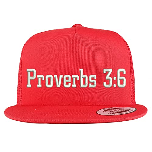 Trendy Apparel Shop Proverbs 3:6 5 Panel Flatbill Trucker Cap