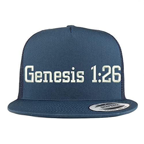 Trendy Apparel Shop Genesis 1:26 5 Panel Flatbill Trucker Cap