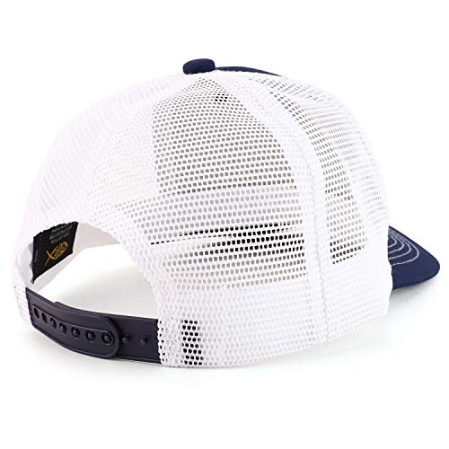 Trendy Apparel Shop Low Profile Two Tone Mesh Back Trucker Baseball Cap