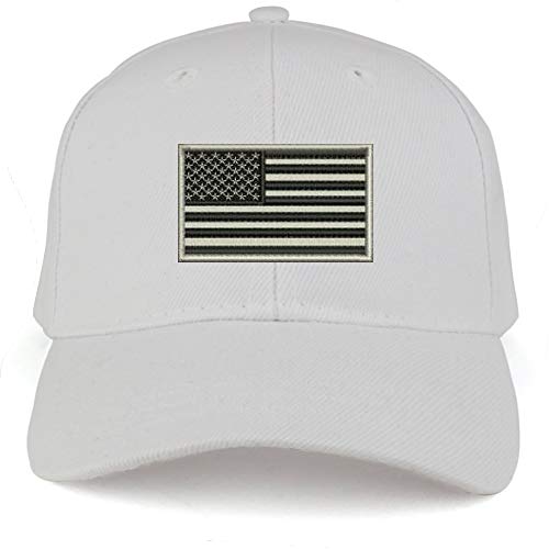 Trendy Apparel Shop USA Grey Flag Embroidered Youth Size Kids Structured Baseball Cap