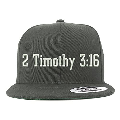 Trendy Apparel Shop 2 Timothy 3:16 Embroidered Flatbill Snapback