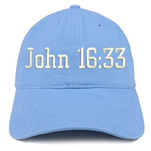 Trendy Apparel Shop John 16:33 Low Profile Soft Cotton Baseball Cap