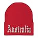Trendy Apparel Shop Australia Old English Embroidered Long Cuff Beanie