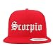 Trendy Apparel Shop Scorpio Old English Embroidered Flatbill Snapback