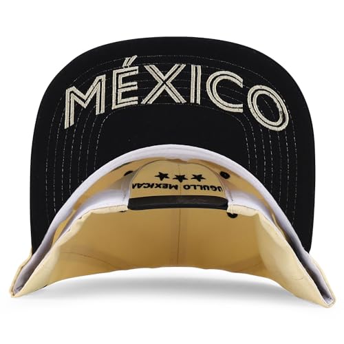 Trendy Apparel Shop 3D Mexico Embroidered Structured Flat Bill Snapback Cap
