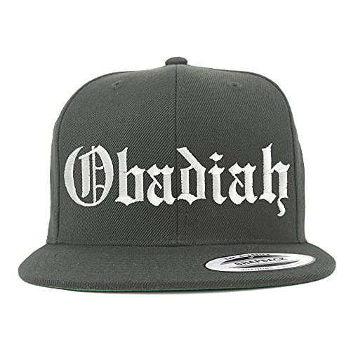 Trendy Apparel Shop Obadiah Old English Embroidered Flatbill Snapback