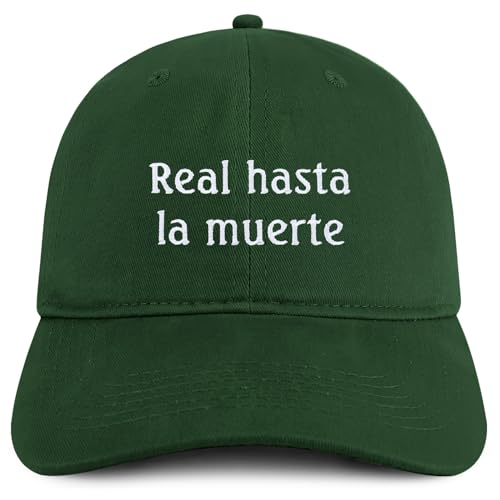 Trendy Apparel Shop Real Hasta la Muerte Embroidered Cotton Low Profile Dad Hat
