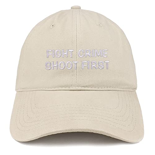 Trendy Apparel Shop Fight Crime Shoot First Low Profile Soft Cotton Baseball Cap