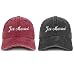 Trendy Apparel Shop Just Married Embroidered Pigment Dyed Cotton Couple 2 Pc Cap Set