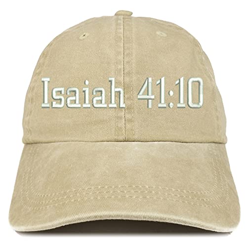 Trendy Apparel Shop Isaiah 41:10 Washed Pigment Dyed Baseball Cap