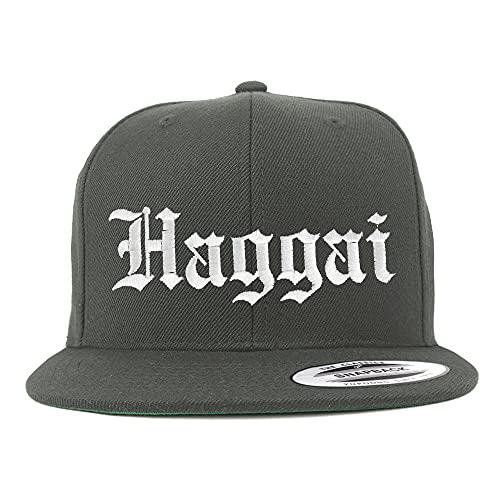 Trendy Apparel Shop Haggai Old English Embroidered Flatbill Snapback