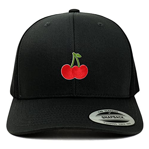 Trendy Apparel Shop Cherry Fruit Patch 6 Panel Retro Cherry Fruiter Mesh Cap