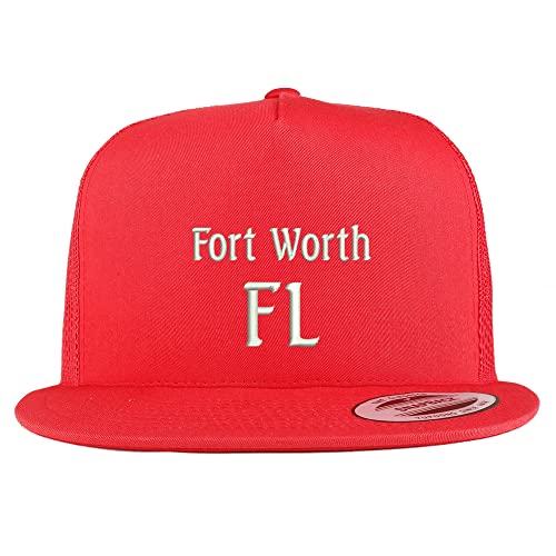 Trendy Apparel Shop Fort Worth FL Embroidered 5 Panel Flatbill Trucker Cap