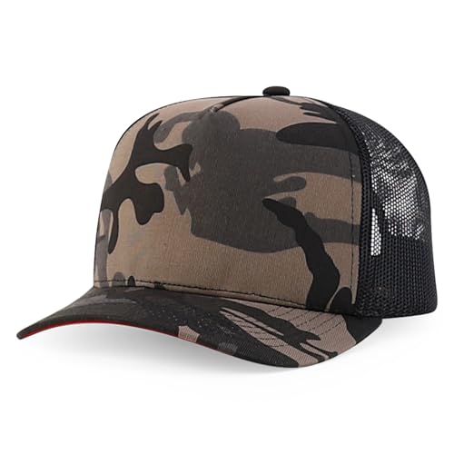 Trendy Apparel Shop 5 Panel Structured Crown Curved Bill Trucker Cap