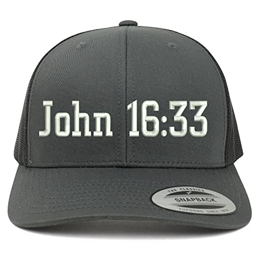 Trendy Apparel Shop John 16:33 6 Panel Trucker Mesh Cap