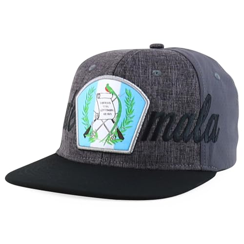 Trendy Apparel Shop Central America States Embroidered Mesh Back Flat Bill Cap