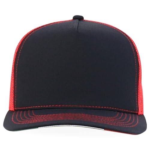 Trendy Apparel Shop 5 Panel Structured Trucker Cap with Mexico Flag Design Undervisor