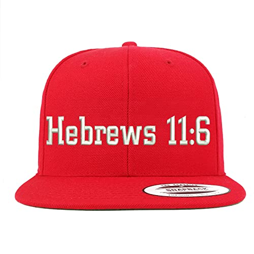 Trendy Apparel Shop Hebrew 11:6 Embroidered Flatbill Snapback