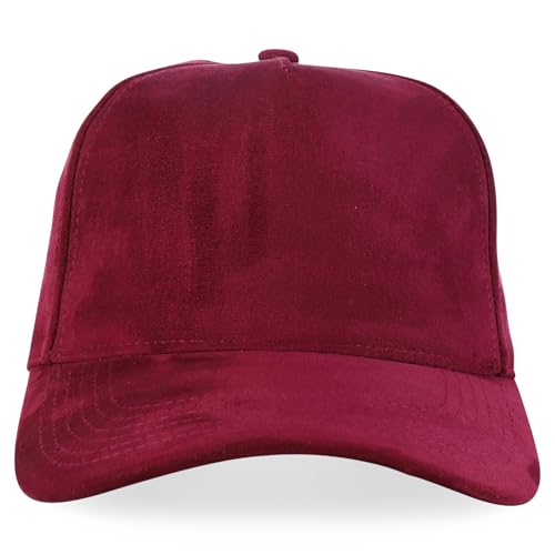 Trendy Apparel Shop 5 Panel Structured Soft Suede Snapback Ball Cap