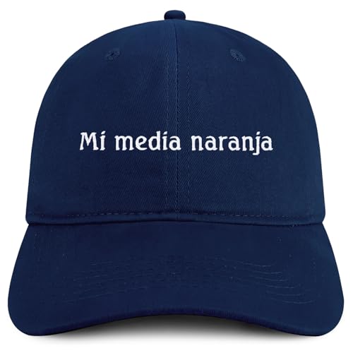 Trendy Apparel Shop Mi Media Naranja Embroidered Cotton Low Profile Dad Hat