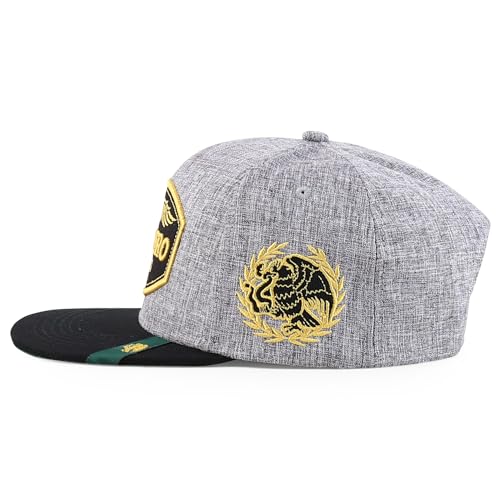 Trendy Apparel Shop Mexico States with Eagle Embroidered Flatbill Snapback Cap