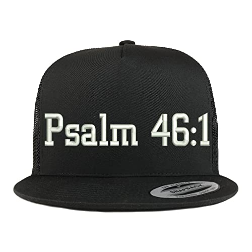 Trendy Apparel Shop Psalm 46:1 5 Panel Flatbill Trucker Cap