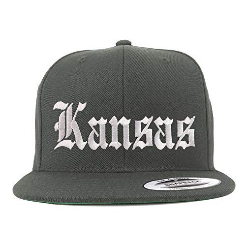 Trendy Apparel Shop Kansas State Old English Embroidered Flatbill Snapback