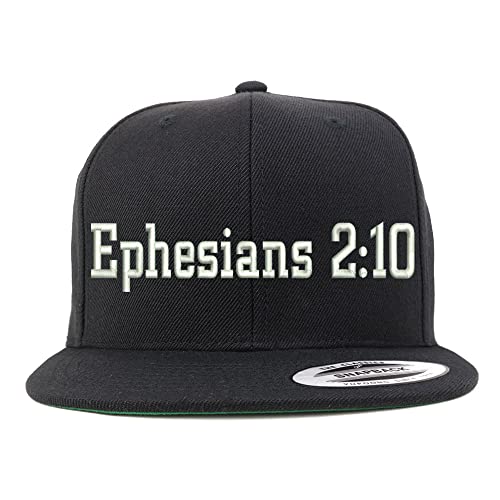 Trendy Apparel Shop Ephesians 2:10 Embroidered Flatbill Snapback
