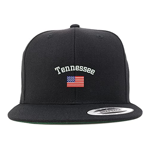 Trendy Apparel Shop Tennessee USA Flag Embroidered Flatbill Snapback