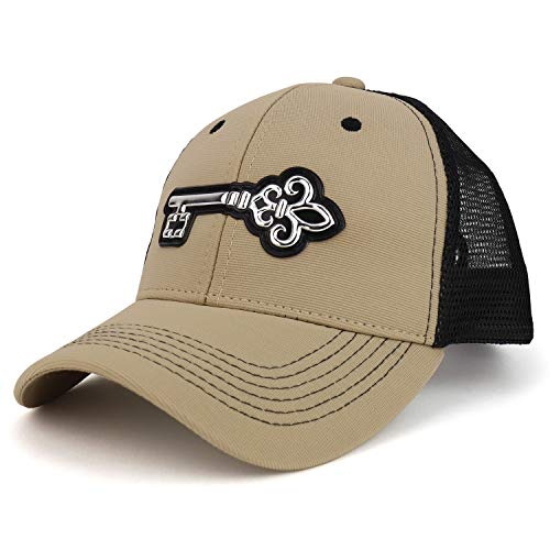 Trendy Apparel Shop High Frequency Key Structured Trucker Mesh Baseball Cap