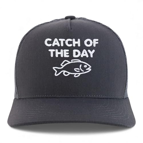 Trendy Apparel Shop Catch of The Day Embroidered 5 Panel Snapback Trucker Cap