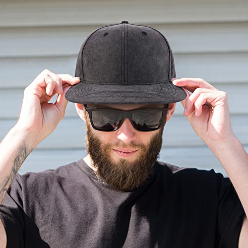Trendy Apparel Shop Oversized XXL Plain Pigment Dyed Flatbill Snapback Cap