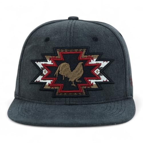 Trendy Apparel Shop Rodeo Design Embroidered Washed Cotton Flat Bill Snapback Cap