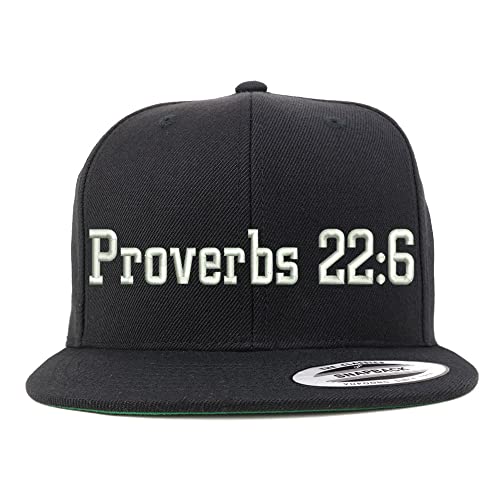 Trendy Apparel Shop Proverbs 22: 6 Embroidered Flatbill Snapback