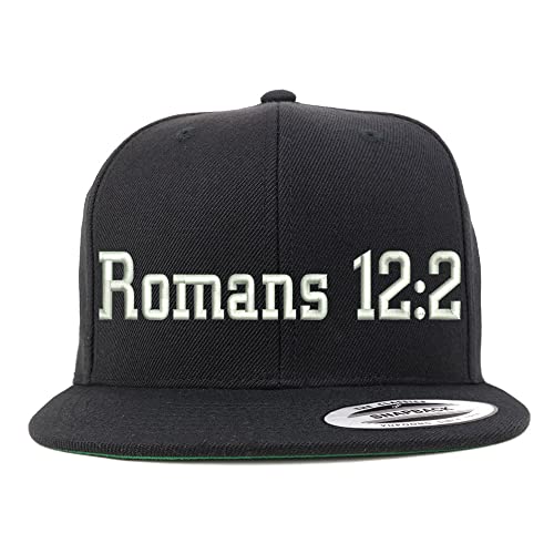 Trendy Apparel Shop Romans 12:2 Embroidered Flatbill Snapback