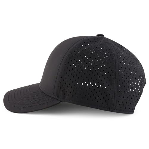 Trendy Apparel Shop Oversize XXL Laser Cut Holes Back Performance Snapback Ball Cap