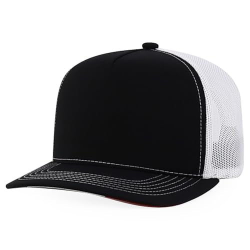 Trendy Apparel Shop 5 Panel Structured Trucker Cap with Mexico Flag Design Undervisor