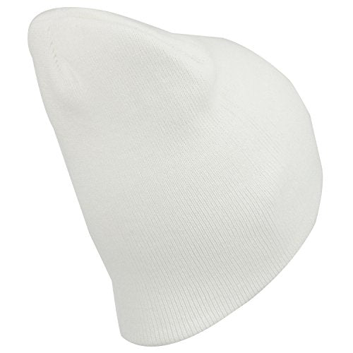 Trendy Apparel Shop Plain Short Winter Acrylic Knit Beanie