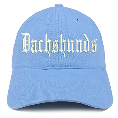 Trendy Apparel Shop Old English Dachshunds Low Profile Soft Cotton Baseball Cap